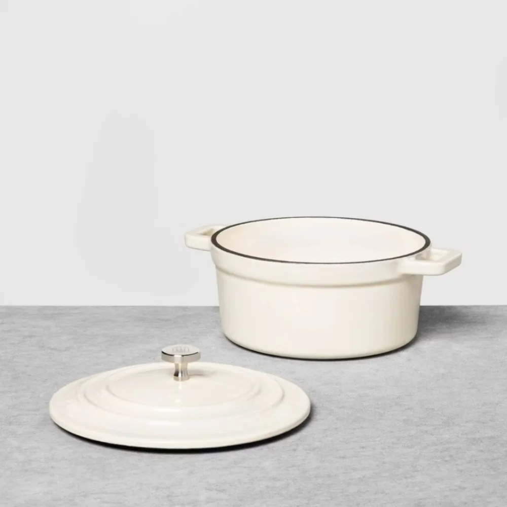 White Cast Iron Mini Dutch Oven